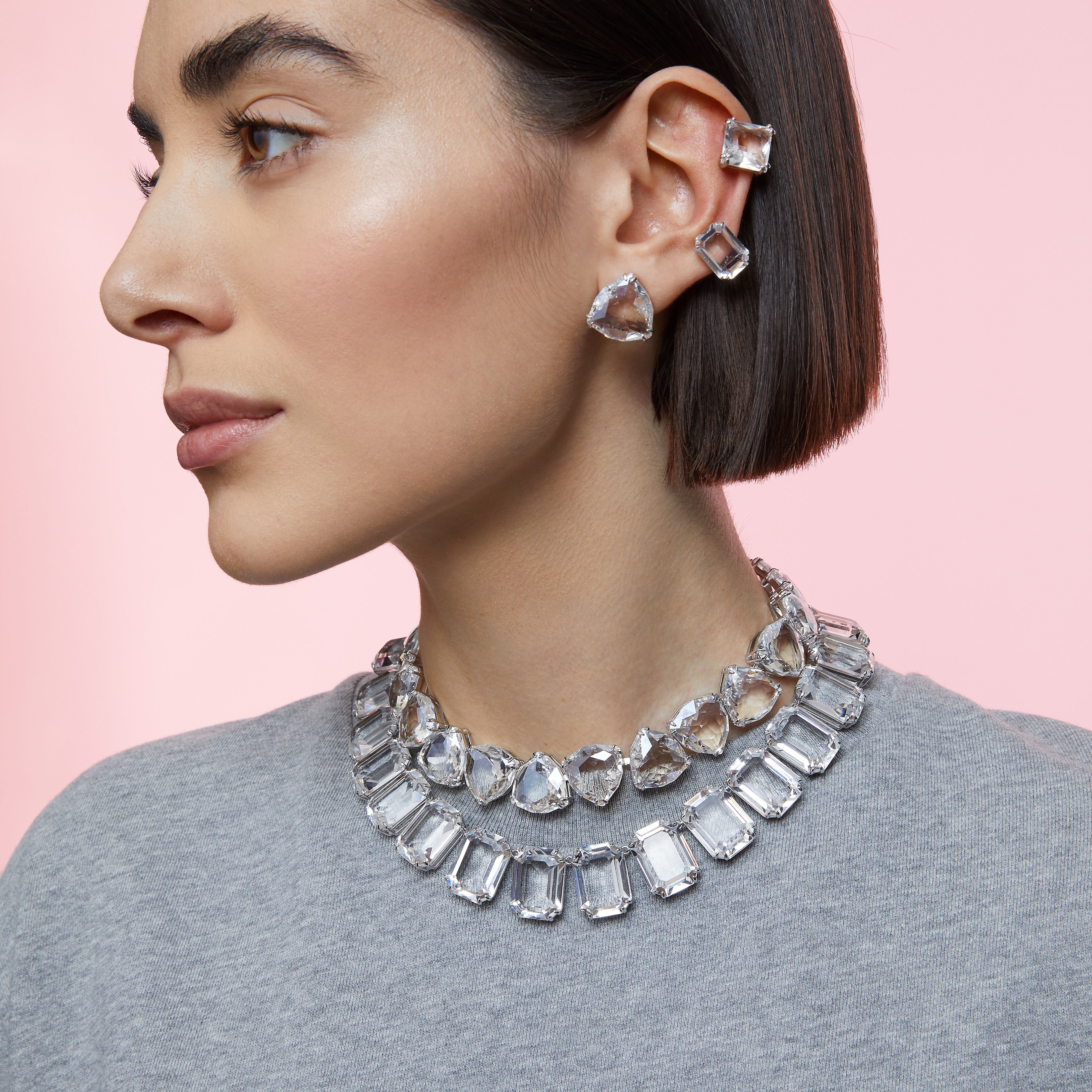 White clip on outlet earrings